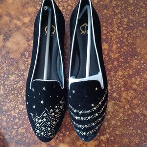 C Wonder Velvet Star Flats, sz 9 1/2